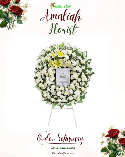 Krans Bunga Duka Cita di Mangliawan